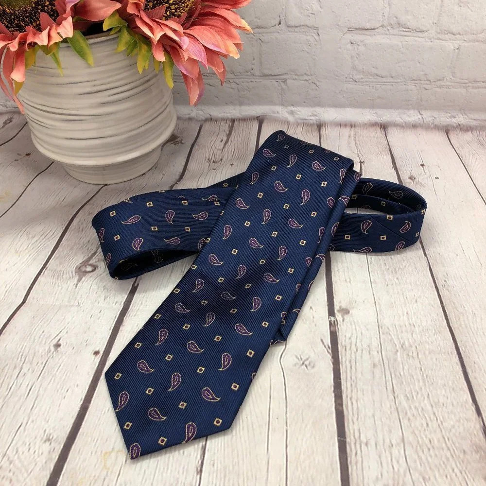 T. Harris London silk Tie preppy dark academia business professional office